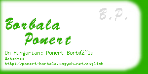 borbala ponert business card